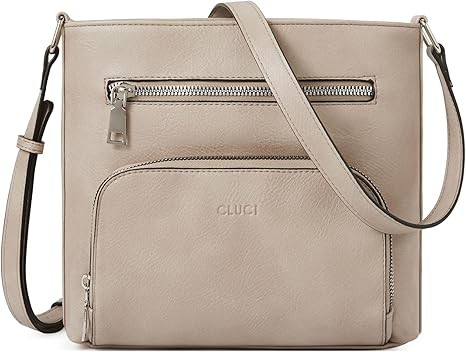 CLUCI Small Crossbody Purse for Women Compact Vegan Leather Purse with Multi Pockets Shoulder Handbags for Travel