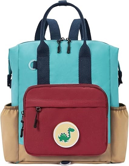 CLUCI Toddler Backpack Kids Backpacks For Boys Preschool Kindergarten Elementary Daycare Backpack For School & Travel Bookbag with 4 Detachable Cute Patches