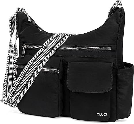CLUCI Travel Purses for Women, Waterproof Nylon Crossbody Bags for Woman Trendy, Anti Theft Shoulder Handbags for Ladies