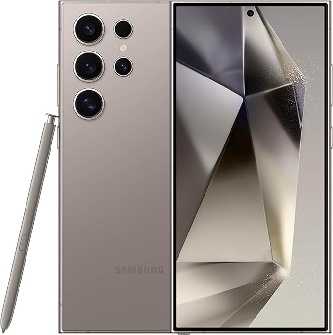 Samsung Galaxy S24 Ultra Cell Phone, 512GB AI Smartphone, Unlocked Android, 200MP, 100x Zoom Cameras, Fast Processor, Long Battery Life, Edge-to-Edge Display, S Pen, US Version, 2024, Titanium Gray