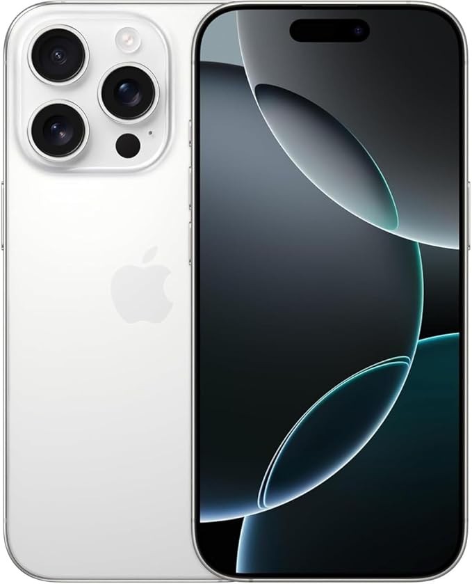 Apple iPhone 16 Pro, US Version, 128GB, White Titanium - Unlocked (Renewed)